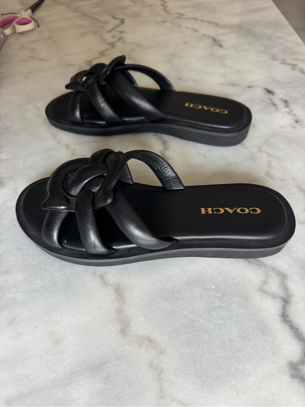 Coach Georgie leather sandals - Picture 5 of 7